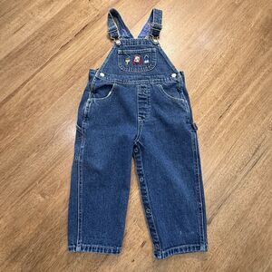 “Save The Children” x Newton Trading 90s Boho Embroidered Denim Overalls 3T